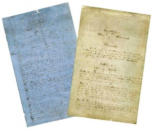 Minnesota has two nearly identical state constitutions, due to conflicts between Democrats and Republicans, who refused to sign the same document. Photos courtesy of Minnesota Historical Society