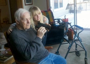 Norman Eklund and his granddaughter Britt Logan