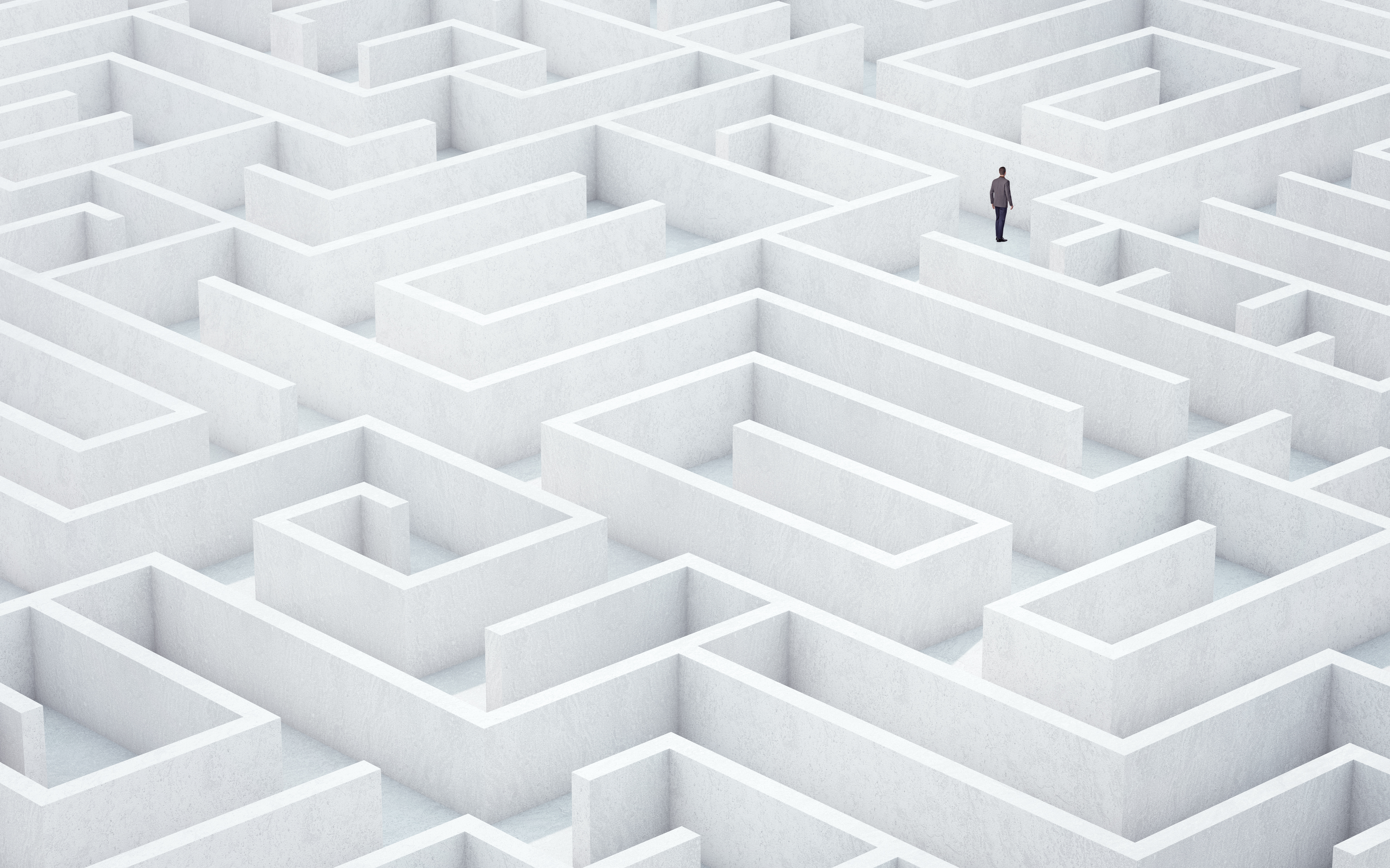 Person in a maze