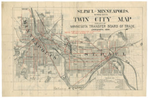 map of Minneapolis and St. Paul